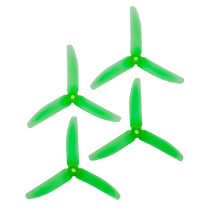 RaceKraft 5x4 Clear Tri-Blade (Set of 4 - Green)
