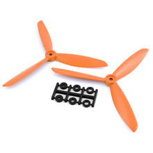 Load image into Gallery viewer, HQProp 6x4.5x3O CCW Propeller - 3 Blade (Orange - 2 pack)