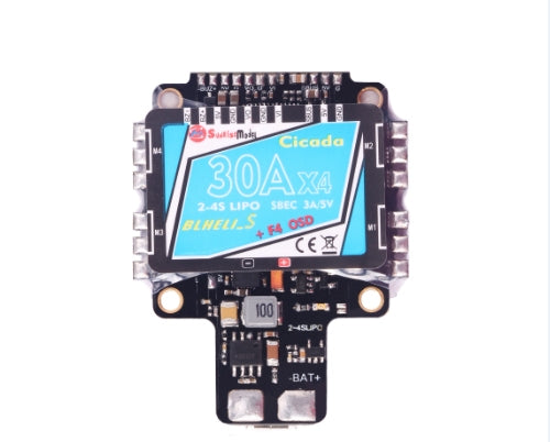 Cicada AIO Flight Controller (F4, 30x4 BLHeli_S DSHOT ESC, OSD, PDB w/BEC, Current Sensor)