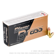 Load image into Gallery viewer, 50 Rounds of 9mm Ammo by Blazer Brass - 115gr FMJ