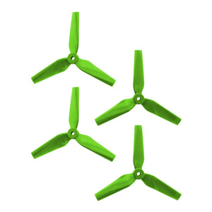 DAL 5x4.4 - 3 Blade, Green Trapezoid Propeller - T5044  (Set of 4)