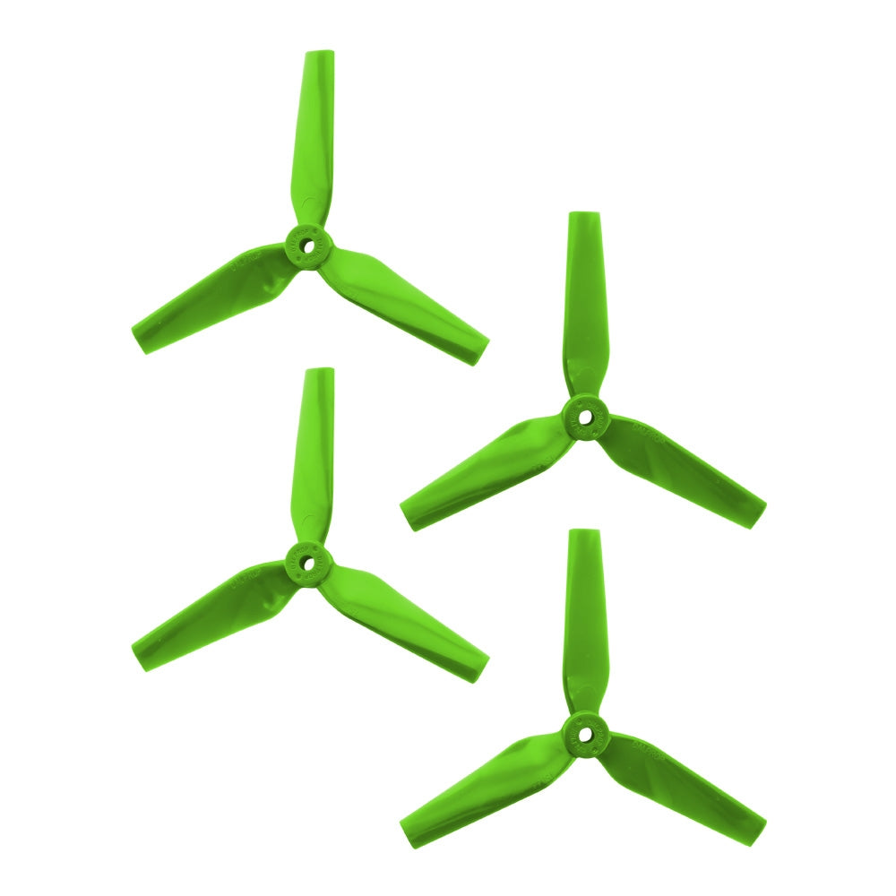 DAL 5x4.4 - 3 Blade, Green Trapezoid Propeller - T5044  (Set of 4)