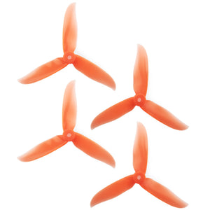 DAL 5x4.6 - 3 Blade, Crystal Orange Cyclone Propeller - T5046C  (Set of 4)