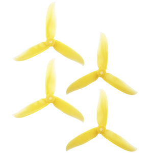 DAL 5x4.6 - 3 Blade, Crystal Yellow Cyclone Propeller - T5046C  (Set of 4)