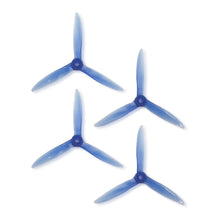 Load image into Gallery viewer, DAL 5x5 - 3 Blade, Crystal Blue Cyclone Propeller - T5051C  (Set of 4)
