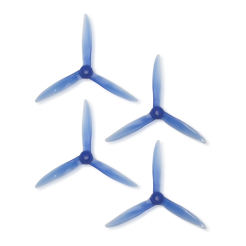 DAL 5x5 - 3 Blade, Crystal Blue Cyclone Propeller - T5051C  (Set of 4)