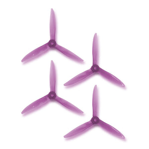 DAL 5x5 - 3 Blade, Crystal Purple Cyclone Propeller - T5051C  (Set of 4)