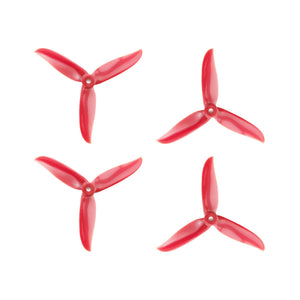 DAL 5x4.5 - 3 Blade, Red Cyclone Propeller - T5045C  (Set of 4)
