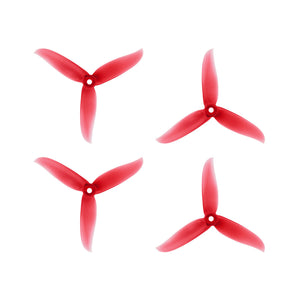 DAL 5x4.5 - 3 Blade, Crystal Red Cyclone Propeller - T5045C  (Set of 4)