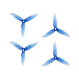 DAL 5x4.5 - 3 Blade, Crystal Blue Cyclone Propeller - T5045C  (Set of 4)