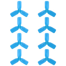 Load image into Gallery viewer, DYS 2&quot; 3 Blade, Blue Propeller - Set of 8 (4x CW, 4x CCW)