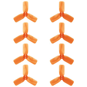 DYS 2" 3 Blade, Orange Propeller - Set of 8 (4x CW, 4x CCW)