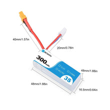 Load image into Gallery viewer, BETAFPV 300mAh 3S 45C Battery (2PCS)