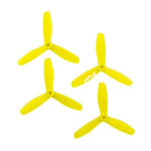 Gemfan 5x4.5 - Fura Fluo Yellow Bullnose 3 Blade Master Propellers (Set of 4)