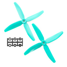 Load image into Gallery viewer, HQProp 5x4x4R Skitzo CW Propeller - 4 Blade (2 Pack - Blue)