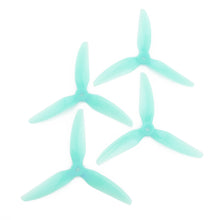 Load image into Gallery viewer, HQProp DP 5x4.5x3V1S PC - 3 Blades (Set of 4 - Light Blue)