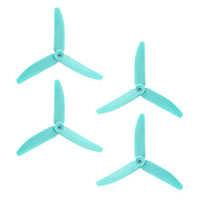 Load image into Gallery viewer, HQProp Triple Prop 5x4x3R Skitzo Blue Propeller - 3 Blade (2CW+2CCW/Bag)