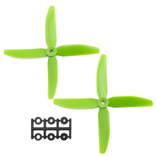 Load image into Gallery viewer, HQProp 5x4x4G CCW Propeller - 4 Blade (2 Pack - Green Nylon Glass Fiber)