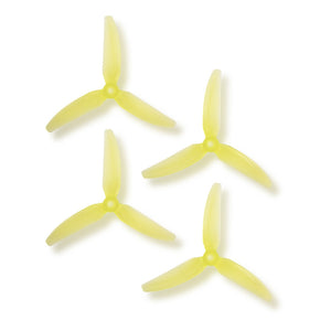 HQProp DP 5x4.3x3V1S Light Yellow Propeller - 3 Blade (2CW+2CCW/Bag)