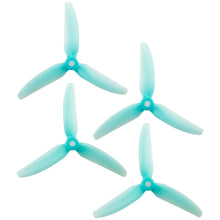 Load image into Gallery viewer, HQProp DP 5x4x3 PC V1S Light Blue Propeller - 3 Blade (2CW+2CCW/Bag)