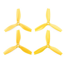 Load image into Gallery viewer, HQProp DPS Yellow 5x4x3 Propeller - 3 Blade (Set of 4 - Nylon)