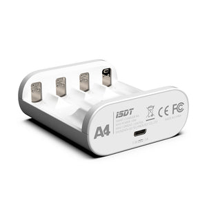 ISDT A4 Smart Charger for AA, AAA, 10500, 12500 - White