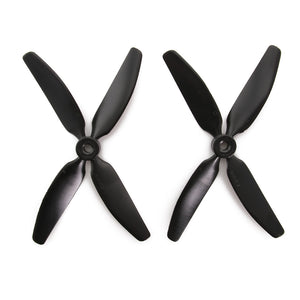 HQ Dragonfly 5x4x4RB CW Propellers - 4 Blade (Set of 2 - Black)