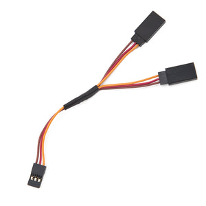 10cm Servo Y Splitter Cable - Male to 2x Female 26AWG