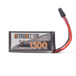 NewBeeDrone Nitro Nectar 1300mAh 4S 80c Lipo Battery w/ Removable Balance Lead, Aluminum Shield