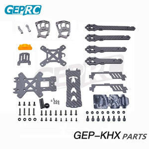 GEPRC GEP-KHX4 5 6 7 Elegant Hybrid-X Carbon fiber Frame kit Repair spare parts