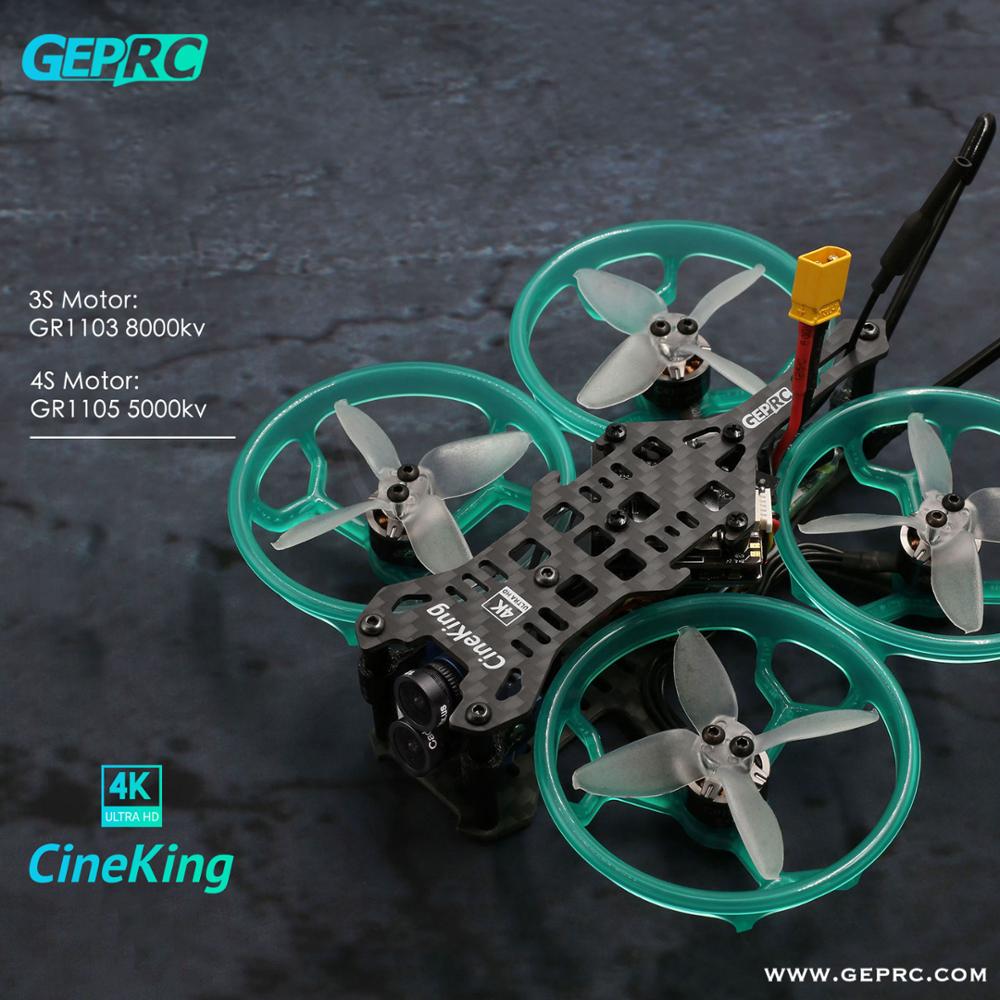 GEPRC Cineking 4K 95mm 2-4S Caddx Tarsier Camera 1103 1105 Brushless Motor F4 12A Flight Controller DIY FPV Racing Drone