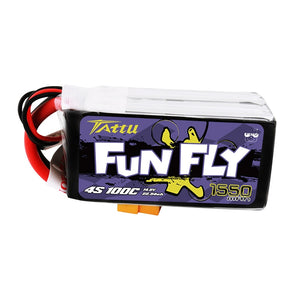 Ace TATTU FUNFLY 1300mAh 1550mAh 4s 14.8V 100C Lipo Battery with XT60 Plug for FPV 250 230 210 180 Size Drone