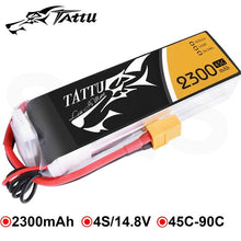 Load image into Gallery viewer, Tattu Lipo Battery 2300mAh Lipo 3S 4S11.1V 14.8V 45C XT60 Plug FPV Drone Power for FPV Frame RC Helicopter Plane Car Accessories