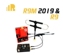 Load image into Gallery viewer, FrSky R9M 2019 Module with R9MM R9Mini R9 Slim+ R9 Receiver with mounted Super 8 and T antenna