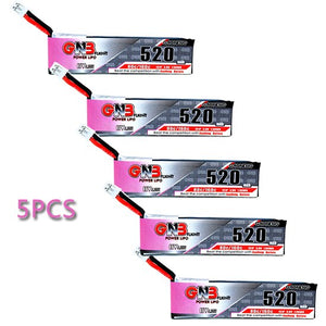 5PCS Gaoneng GNB FPV Batteries 520mAh 3.8V 80C 1S HV 4.35V PH2.0 Plug Lipo Battery For Emax Tinyhawk Kingkong LDARC TINY