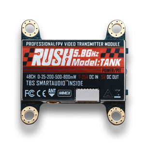 RUSH TANK ultimate 5.8GHz 48CH PIT 25/200/500/800mW Transmitter Bulit-in TBS Smartvideo compatible Foxeer Lil