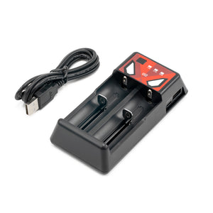 QSO QS2 2A Fast Charger for 18500, 18650, 26650, 20700, 21700 Batteries