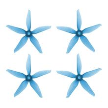 Load image into Gallery viewer, RaceKraft 3054 Clear Blue 5-Blade (Set of 4)