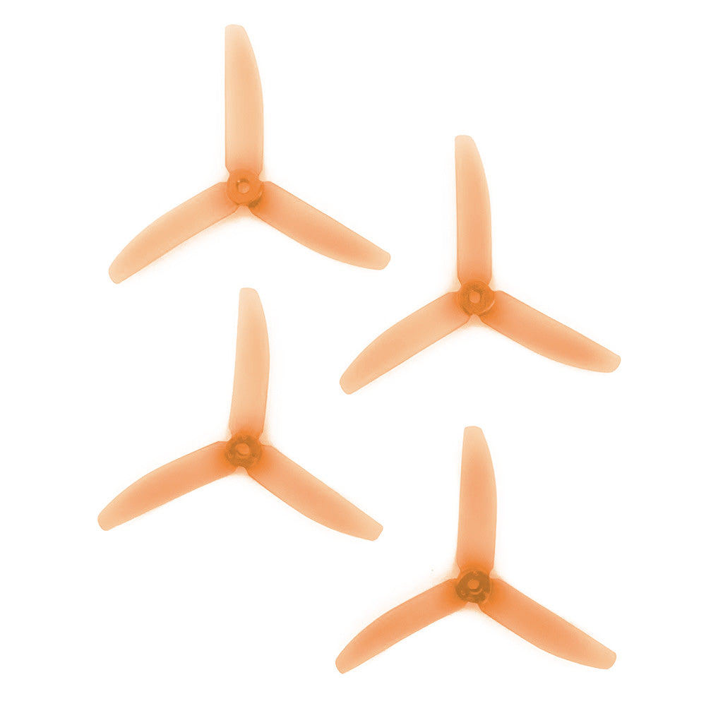 RaceKraft 5x4 Clear Tri-Blade (Set of 4 - Orange)
