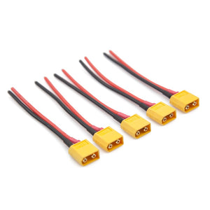 Yellow XT60 Lipo Pigtail 16AWG Wire (5pcs)
